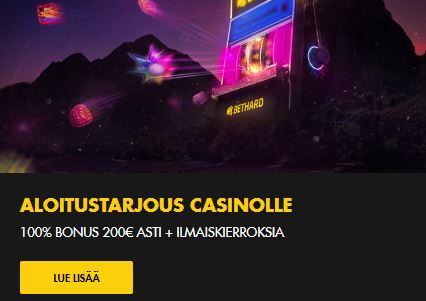Bethard ja tervetulotarjous uusille kasinopeleille